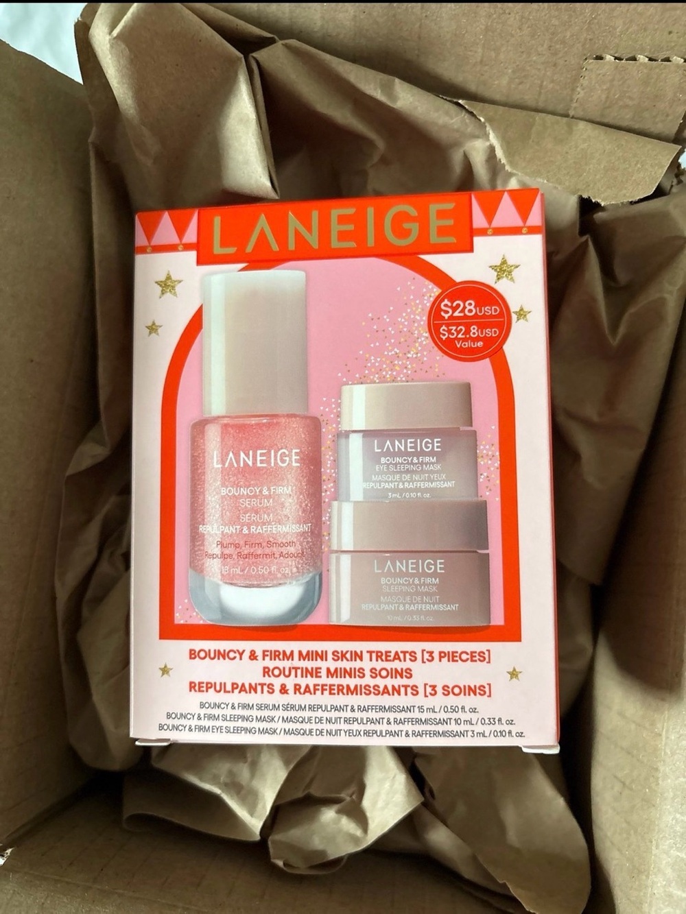 New LANEIGE Mini Bouncy & Firm Skin Treats